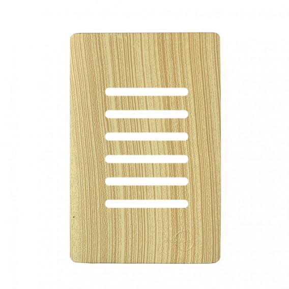 Placa p/ 6 Interruptores (especial) 4x2 - Novara Maple 